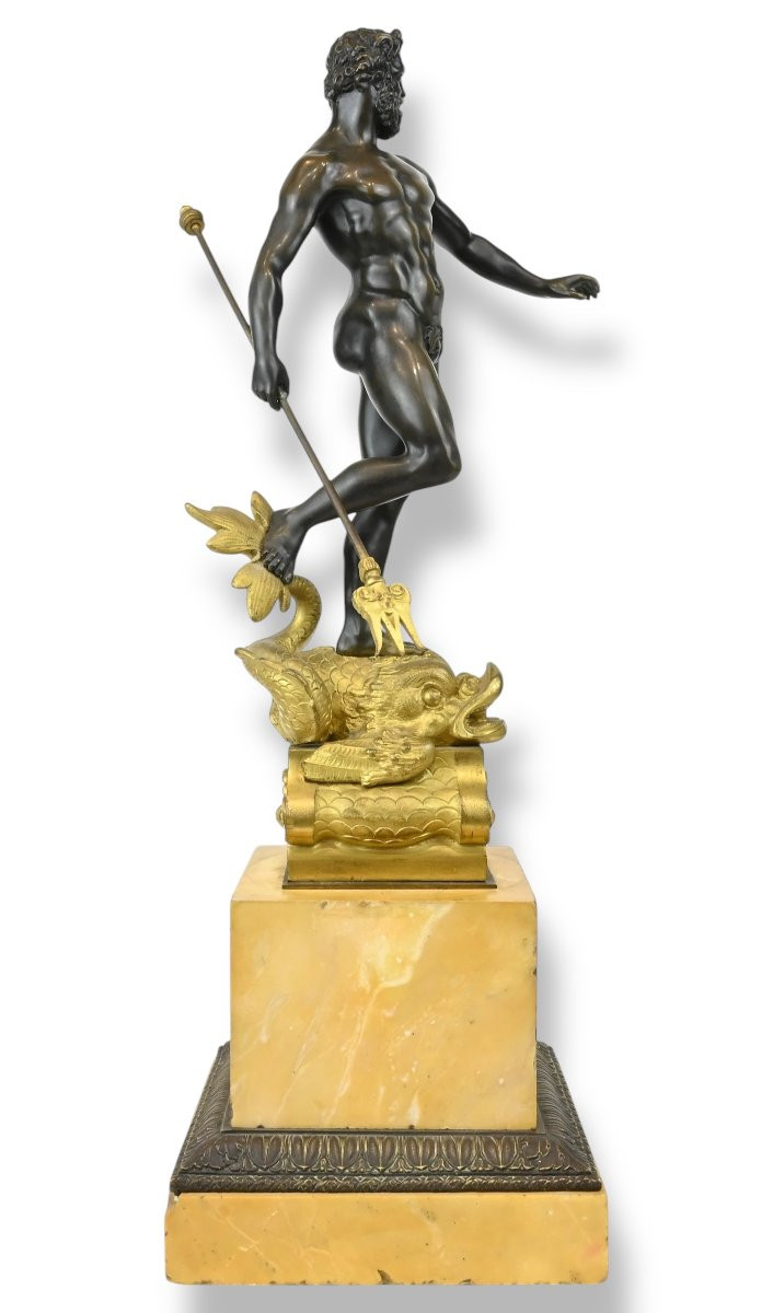 Bronze Neptune From Giambologna's Monument - Italy Late 18th Century-photo-3